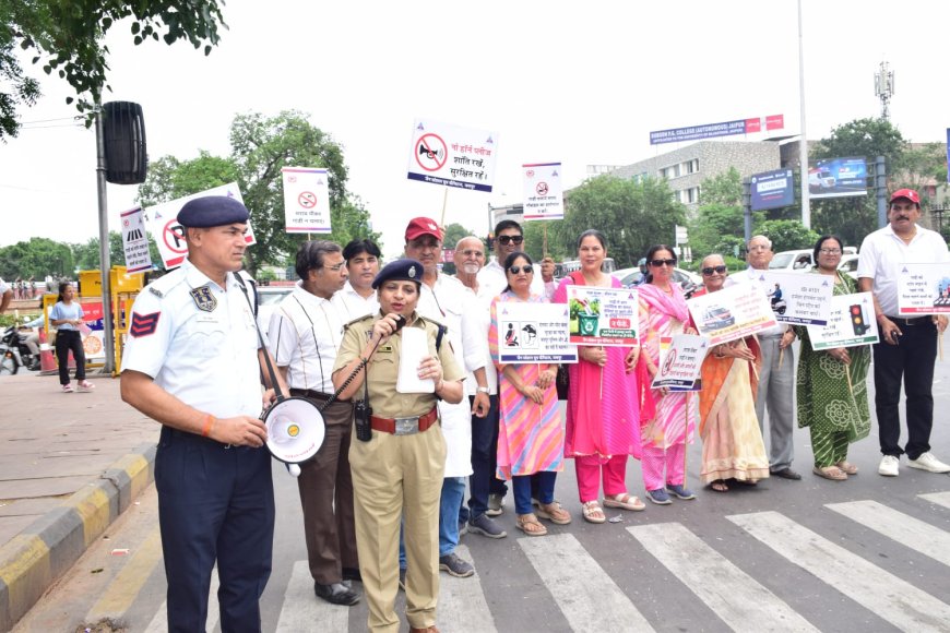 जयपुर में रॉन्ग साइड वाहन चालकों के खिलाफ जयपुर पुलिस का विशेष अभियान