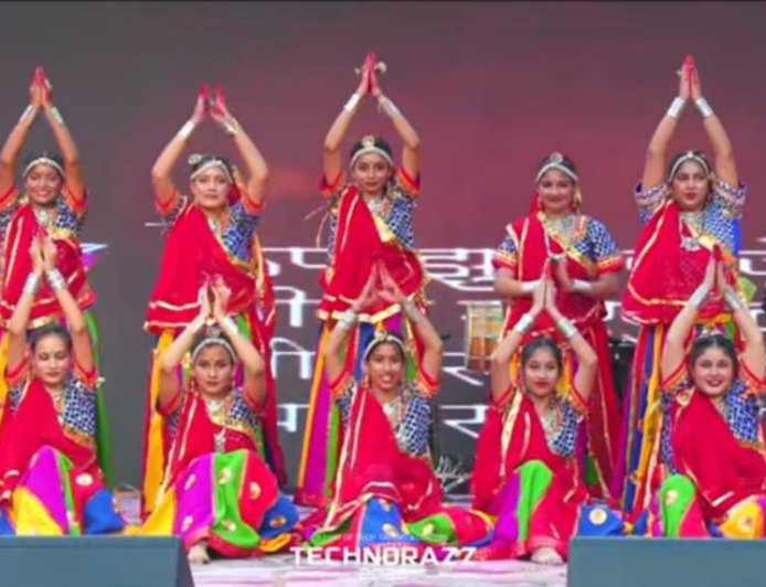 जेएनयू के मंच पर लोक संस्कृति राजस्थानी मारवाड़ी धरोहर की थीम